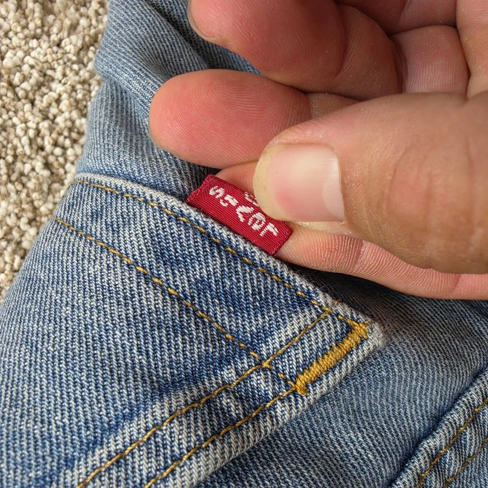 Levis Western Fit Jeans Mens 36x30 Light Wash Blue Denim A0052-0005 Outdoor